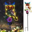 Owl Decorative Solar Light Garden Decor Landscape Path Lights for Outside Yard Patio 41.5" Waterproof Pathway Lawn Art Outdoor Figurine Light Solar Powered Garden Stakes Birthday Present Gift