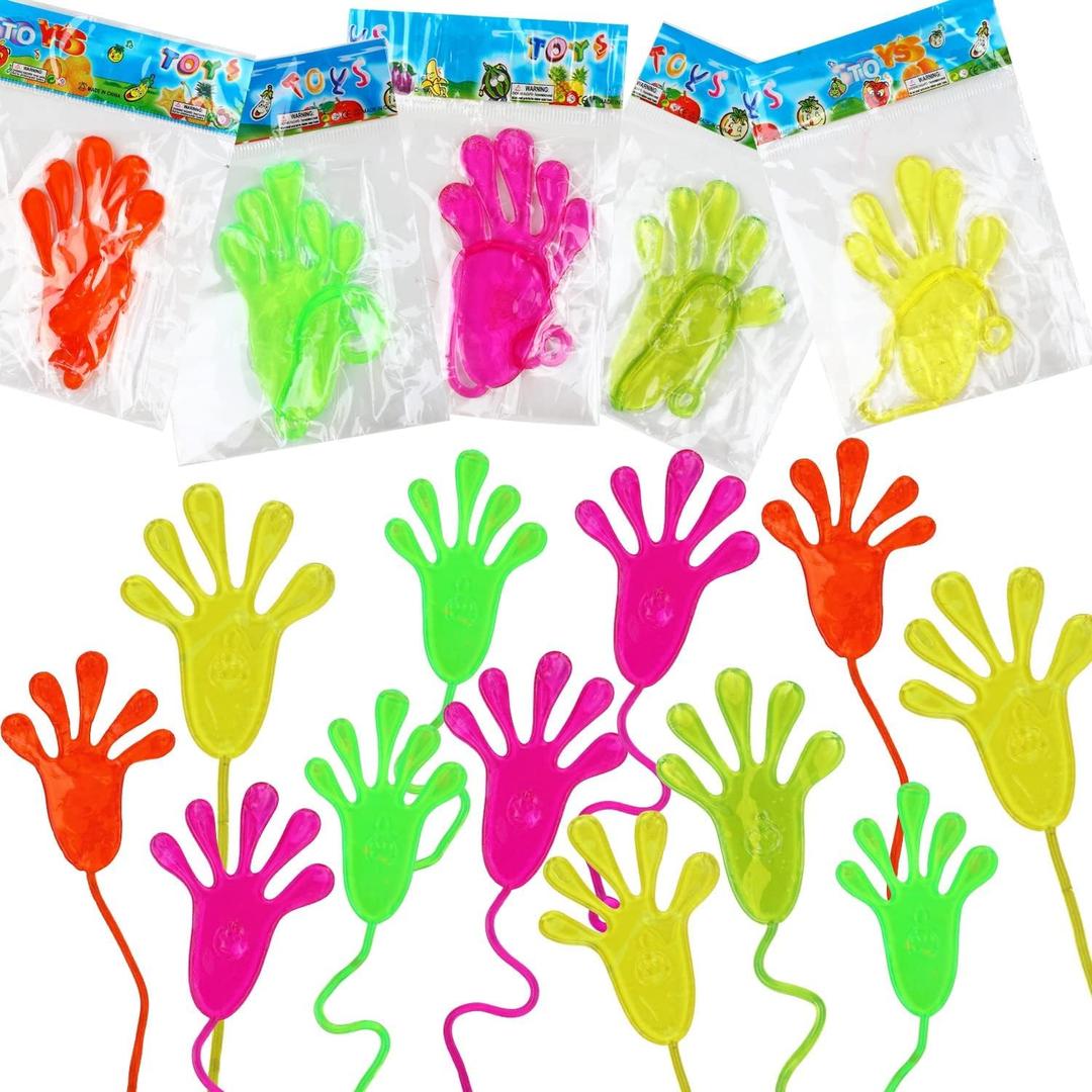 30PCS Sticky Hands, Stretchy Sticky Hand Toys Party Favors for Kids Xmas Gift Easter Basket Stuffers Easter Egg Fillers for Kids Birthday Party Supplies
