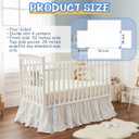 Hahafelt White Crib Skirt Dust Ruffle 28" x 52" with 16" Drop100% Washed Cotton Baby Bed Crib Skirt for Boys & Girls' Cribs, Durable & Fade - Resistant Nursery Bedding, Fits Standard Cribs (Boho)