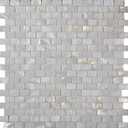 MOP Mother of Pearl Shell Mini Brick Mosaic Tile for Kitchen Backsplashes and Bathroom Tile, White (Pack of 6)