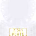 LIYH 20 Pcs 7.5 Inch White Dessert Scalloped Plastic Plates Reusable - Unbreakable Plastic Cake Plates for Weddings Party Outdoor Picnics Dishwasher Safe BPA Free for Party