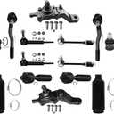 14-PC SET Suspension Kit fit 1996-2002 for Toyota for 4Runner Front Outer Inner Tie Rod End Steering Boot Lower Upper Ball Joint Sway Bar Link