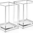 MaxGear Pen Holder 2 Pack Clear Acrylic Pencil Holder for Desk, Pen Cups for Desk Supplies Holders, Acrylic Cup Holder for Toothbrush, Straw, Makeup Brush Holder, School Home Office Desk Accessories