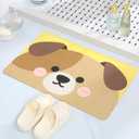 Cute Bath Mat, Quick Dry Non-Slip Bathroom Rug, Super Absorbent Ultra Thin Mats for Bathroom Floor in Front of Shower Tub & Sink, Easy Clean, Dog