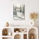 HIWX Winter Christmas Jesus Wall Decor, Christian Bible Verse Framed Canvas Painting Wall Art Decor, Jesus Is the Reason for the Season Wall Art Home Decoration for Church Bedroom Living Room, 11x14