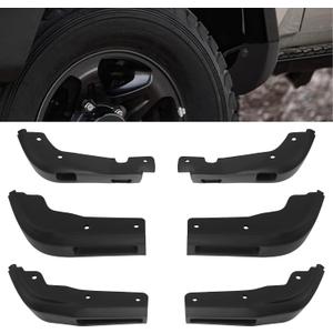 Mud Flaps Delete Compatible with GMC Sierra 1500 2019-2025, Including Front and Rear Mudflaps, All Weather Protection Heavy Duty ABS Mud Guard Delete for Trucks, Easy Install
