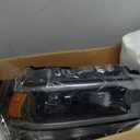 FIONE Headlight Compatible with Dodge Ram 2500 3500 2019-2024 W/LED Daytime Running Light DRL Head Lamp Assembly Chrome Headlamp W/Bulb Left Driver Side 68360181AC