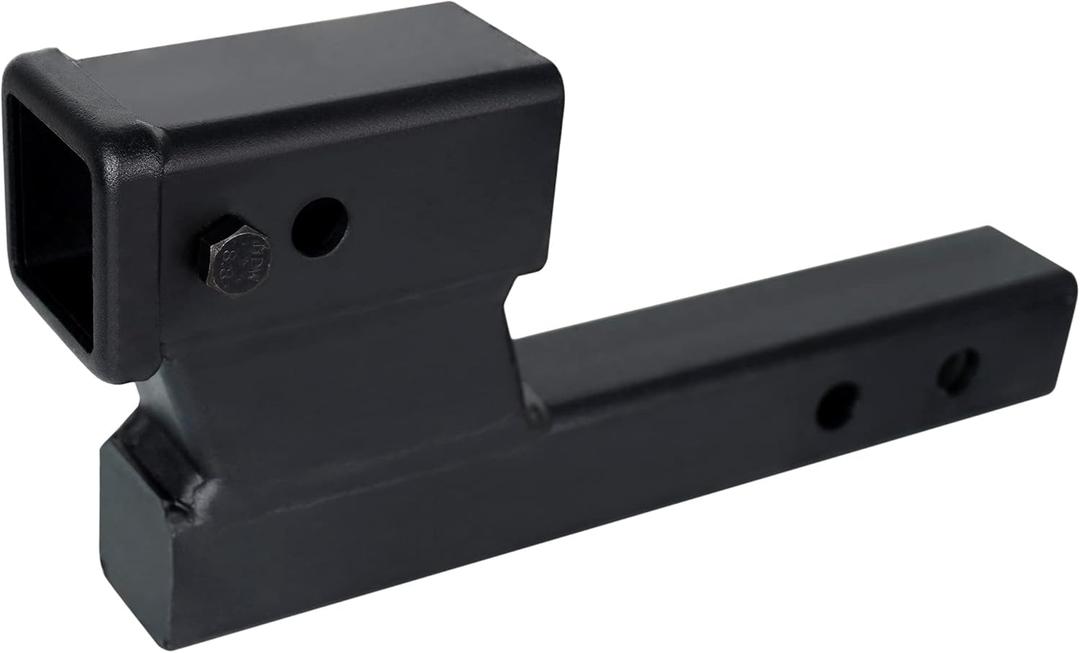 84128 Hitch Extender - 2" Receiver with 4" Drop or Rise, 7-3/4" & 9-3/4" Extension - 2" Shank Hitch Adapter, 7500lbs Weight Capacity - Matte Black Finish