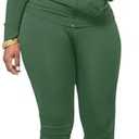 AUXDIO Women 2 Piece Outfits Casual Workout Sets Bodycon Tracksuit Zip Up Long Sleeve Hoodle Jacket Jogger Pants Set Small