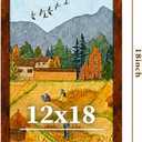 12x18 Picture Frame for Wall Display, 12x18 Brown Picture Frame with Shatter Resistant Plexiglass, Stable and Sturdy 12 x 18 Poster Frame for Wall Display, Handpicked Gift Collection, 1 Pack