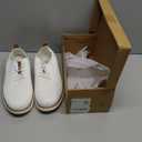 VILOCY Men's Casual Dress Sneakers Lace-Up Oxfords Business Mesh Breathable Walking Shoes Tennis Comfortable (8, White)