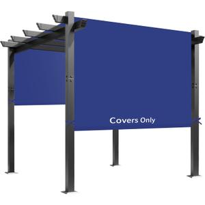 Universal Waterproof Pergola Canopy Shade Cover Replacement - 17'x6.8' Outdoor Sun Shades Canopy Top for Patio Gazebo Deck Balcony Porch, Cover Only (Blue)