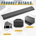 Blulu 48" Aluminum Exterior Door Threshold 5 5/8" Outdoor Swing Threshold Heavy Duty Adjustable Aluminum Door Sill Pan for Weatherproof & Easy Install for Residential/Commercial Use, Black (1 Pcs)