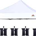 SCOCANOPY Commercial 10x10 Replacement Canopy Top,Canopy Cover ONLY,Bonus 4 Pack Weight Bag,(White)