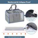 Lawfery Cat Carrier for 2 Cats, Large Soft-Sided Pet Travel Carrier, Dual Compartments, Privacy Protection, Dog Carrier for Small/Medium Dogs, Home & Outdoor Use