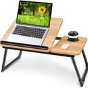 Adjustable Laptop Desk for Bed,Bed Table for Laptops,Laptop Stand for Beds,Lap Desk Foldable Bed Desk for Laptops and Writing,Portable Beds Tray Table with Cup Holder