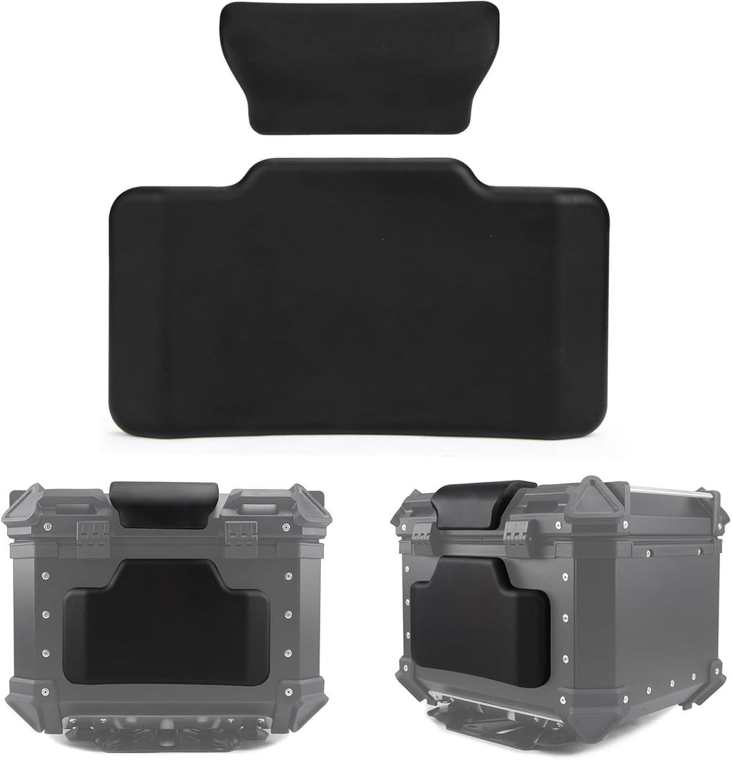 Motorcycle Top Case Passenger Backrest, PSLER Universal Motorcycle Back Cushion Top Box Trunk Cushion Tail Box Case Cushion Passenger Backrest Back Pad Trunk Sticker Decal Backrest
