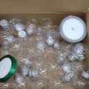 KaKaPops 30 Pieces Christmas Booze Balls, Christmas Tree Hanging Ornaments Clear Plastic Fillable Bulbs Pendant Ball with Screw Caps and Ribbons for Christmas Home Party Decor (Silver)
