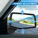JDMSPEED Right Passenger Side Mirror Compatible with 2019-2025 Chevy Silverado 1500 Black Power Glass Manual Folding Temperature Sensor Non-Heated without Turn Signal Replace#GM1321582(5Pins)