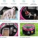 SENCONE Portable Pet Playpen, Dog Playpen Foldable Pet Exercise Pen Tents Cat House Playground for Puppy Kitten Indoor Outdoor Travel Camping Use