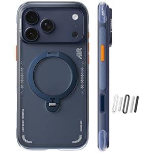 TORRAS Ostand Q3 Air for iPhone 17 Pro Case 6.3'' with Stronger Magnetic Stand, Fit for Magsafe, Airbags Miltary Protection, Camera Control for iPhone 17 Pro Case, Shockproof & Stylish, Midnight Blue