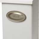 Architectural Mailboxes Designer Galvanized Steel, Locking Wall Mount Mailbox, White with Satin Nickel