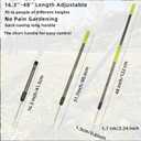 Weed Puller Tool, 48" Long Handle Weeder Puller Tool with Soft Foam Grip, Upgrade V-Shaped Forks Weed Remover Tool for Easy Weed Removal & Deeper Root Digging Gardening Hand Tools