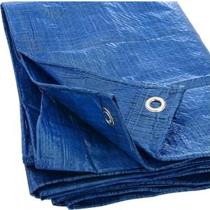 Tarp Cover Blue, 2-Pack Heavy Duty Waterproof, Great for Tarpaulin Canopy Tent, Boat, RV Or Pool Cover!!! (6X8, Heavy Duty) (Blue-lightweight Protection)