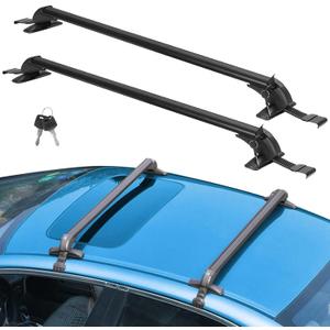 Universal Roof Rack Adjustable 43" Cross Bars, Upgraded Aluminum Alloy Car Roof Rack Carrier Holders Brackets, for Ski Luggage Rack Kayak Bike Canoe Snowboard Cargo Basket,165LB/75KG Max Load (43'', Anti-theft)