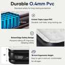 Sweetcrispy Weight Capacity 660 lbs Air Bed, Double Height, Non-Slip Bottom Design, Queen Air Mattress - 18" Inflatable Blow Up Airbed with Built-in High Capacity Pump for Home or Camping