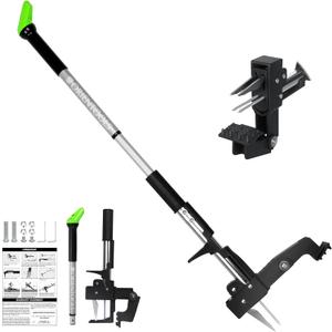 ORIENTOOLS Weed Puller, Stand Up Weed Puller, 32 to 41 inch Long Handle, Upgrade Detachable Telescopic Handle Garden Weeding Tool with 4 Claws for Labor Saving Dandelions Remover Tool
