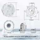 Shower Faucet Knob, Shower Handle Replacement for Delta RP41661, Compatible with Delta and Peerless Single Handle Tub Faucets, Clear Acrylic Shower Knob with Button, Screw and Connector