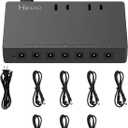 Hiree Guitar Pedal Power Supply 7 DC Output for 9V Effect Pedal Board with 2 AC Outlets for Charging Speaker, Musical Instruments