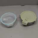 8 Pcs Round Glass Containers with Lids Airtight 4 Cup Glass Storage Containers Set Meal Prep Containers for Soup Leftover Microwave, Dishwasher, and Freezer Safe(4 Sets (White)