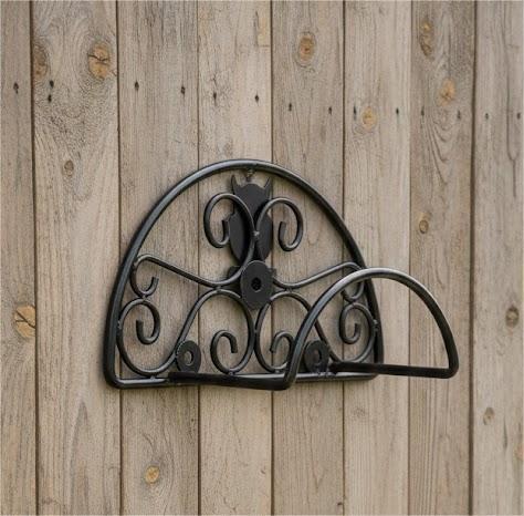 GOFORWILD Garden Hose Holder, Decorative Hose Butler Sturdy Water Hose Rack, Durable Wall Hose Hanger, Holds 125-Feet of 5/8-Inch Hose, Hose Reel, Made of Gauge Steel, 7019