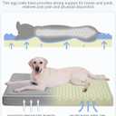 KSIIA Orthopedic Dog Bed for Crate Large Dog Bed XL with Removable Machine Washable Cover Waterproof Crate Pad with Egg Foam and Non-Slip Bottom, 41x27 Inch, Light Gray