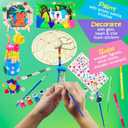 BEILUOYOO Wooden Painting Crafts for Kids - Art and Craft Kits for Kids 5-12 - Decorate & Build Your Own 3D Wood Animal Figures with Paint and Gem - Creative Activities Birthday Gifts for Girls Boys