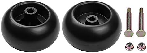 753-04856A Deck Wheels Fit for Craftsman Mower - Deck Rollers Gauge Wheel for Craftsman HU Cub Cad JD Lawn Mower Tractor, Work with 54" 48" Deck, Replaces 133957 734-03058 (2 Pack)
