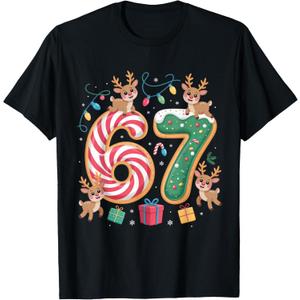 Christmas 67 Funny Xmas Six Seven Ugly Sweater 6-7 T-Shirt Small