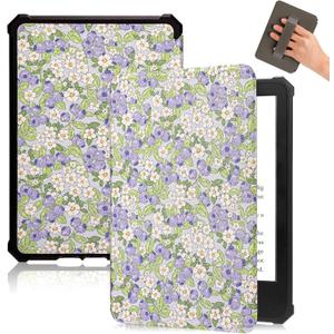 Fancity Case Compatible with 7" All-New Kindle Paperwhite (12th Generation, 2024) & Kindle Colorsoft Signature Edition, PU Leather Soft TPU Cover with Hand Strap Smart Sleep/Wake, Blueberry