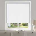 LazBlinds No Tools No Drill Cordless Roller Shades, 100% Blackout Blinds for Windows, Thermal Insulated UV Protection Roll Up Blinds for Windows, 22" W x 72" H, White