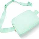 Cross Body Fanny Pack for Women,Fashion Waist Packs Crossbody Bags,Belt Bag with Adjustable Strap - Light Green