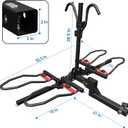 FORWODE Bike Rack Hitch for Car, 200 LB 2-Bike Racks with Hitch Lock, Wobble Free Smart Tilting Folding Hitch Mount Bike Rack for 2 Inch Receiver, Bike Carrier Fits Up to 5 Inch Fat Tire for Car
