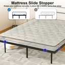 AGXI Queen Bed Frame with Headboard, 14 Inch Floating Bed with Smart LED Lights and USB Charging Station, Easy Assembly, No Box Spring Needed