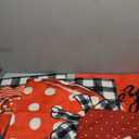 Whaline 6Pcs Valentine' s Day Chair Back Cover Dining Chair Slipcover Protector Red-Black Love Heart Gnome Truck Seat Covers for Wedding Anniversary Home Kitchen Decor