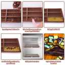 10 x Mity rain Chocolate Bar Mold Deep, Silicone Thick Chocolate Bar Mold for Stuffed Bar, Square Knafeh Pistachio Chocolate Bar Break Apart Candy Bar Molds with 100pcs Storage Bags