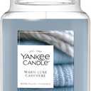 Yankee Candle Warm Luxe Cashmere, Holiday Scented Candle, 22oz Large Jar with up to 150 Hour Burn Time, Giftable