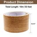 Hordion Wood Grain Repair Tape, 2" x 33ft Self Adhesive Repair Patch Wood Colored Tape for Furniture Cabinets Doors Windows Floors Handicraft DIY, Brown Oak