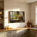 Vintage Kitchen Canvas Wall Art Yellow Lemon Still green plants Life Wall Decor Posters Prints Rustic Farmhouse Artwork Oil Paintings Pictures for Dining Room living room bedroom Bathroom,16x24 (Stretched Canvas On A Wooden Frame)