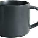 ZaH 14oz Coffee Mug Ceramic Solid Color Mugs Home Office Tea Cup - Dishwasher Washing Microwave Heating (Grey) (Gray)